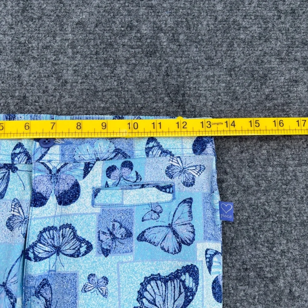The Children's Place Kids Butterfly Pajama Pants Size 14 Blue Stretch Cotton‎